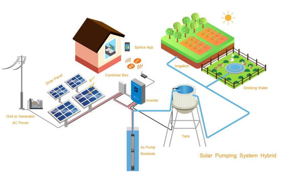 Bezszczotkowy solarny system pompowania wody DC Power dla obszarów wiejskich