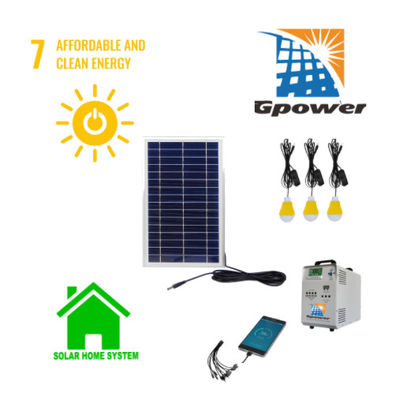 Oświetlenie domu bez hałasu Układ słoneczny All In One Solar Power System do zastosowań DC