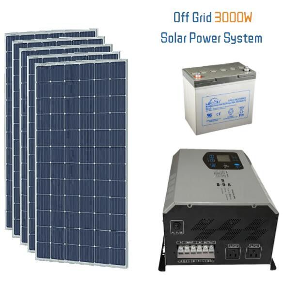 3kw Off Grid Inverter Zestawy domowe do zasilania energią słoneczną z 4 bateriami